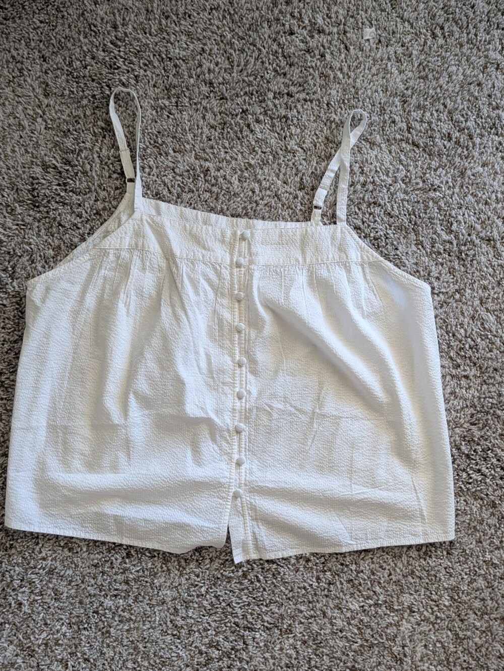 Faherty Women's Marina Seeresucker White Top XL